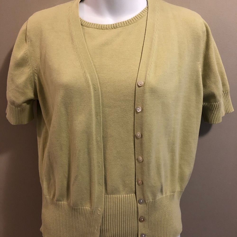Casual Corner Lime Green twinset